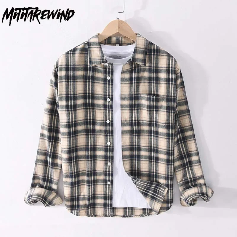 New Mens Long Sleeve Shirt Spring Autumn Daily Casual Loose Shirts Pocket Plaid Shirt Youth Fashion Top Japanese Vintage Clothes
New Mens Long Sleeve Shirt Spring Autumn Daily Casual Loose Shirts Pocket Plaid Shirt Youth Fashion Top Japanese Vintage Clothes