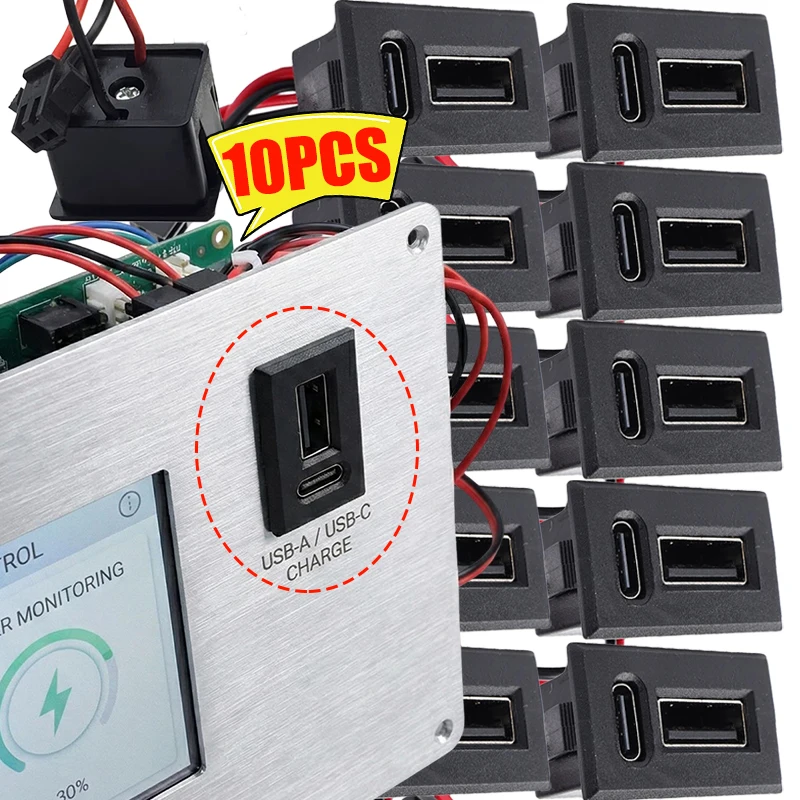 Универсальный автомобильный двойной USB-разъем Type-C, гнездо питания, быстрозарядный порт-адаптер для автомобиля, грузовика, лодки, мотоцикла
Универсальный автомобильный двойной USB-разъем Type-C, гнездо питания, быстрозарядный порт-адаптер для автомобиля, грузовика, лодки, мотоцикла