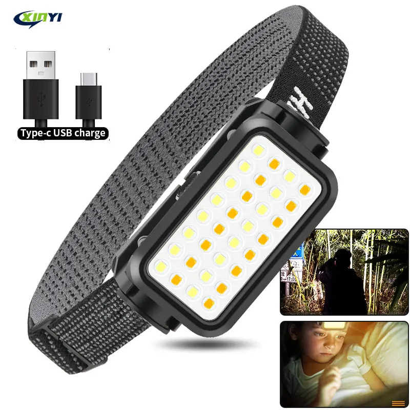 Two light sources LED Headlamp USB Rechargable Headlight Flashlight 18650 Built-in Battery Head Torch Outdoor Camping Fishing
Two light sources LED Headlamp USB Rechargable Headlight Flashlight 18650 Built-in Battery Head Torch Outdoor Camping Fishing