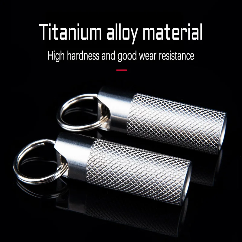 Mini Portable Titanium alloy waterproof Keychain first aid small medicine bottle Outdoor EDC Portable bottle seal
Mini Portable Titanium alloy waterproof Keychain first aid small medicine bottle Outdoor EDC Portable bottle seal