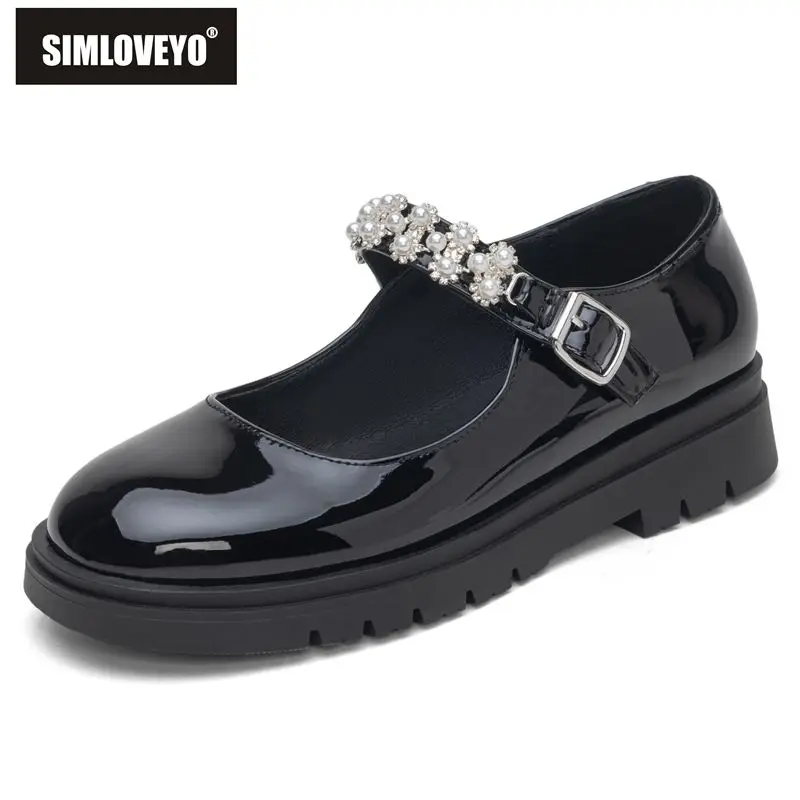 SIMLOVEYO Brand Shiny Mary Janes Flats for Girls Round Toe Buckle Strap Crystal Small Size 31 32 33 Classic Daily Women Shoes
SIMLOVEYO Brand Shiny Mary Janes Flats for Girls Round Toe Buckle Strap Crystal Small Size 31 32 33 Classic Daily Women Shoes