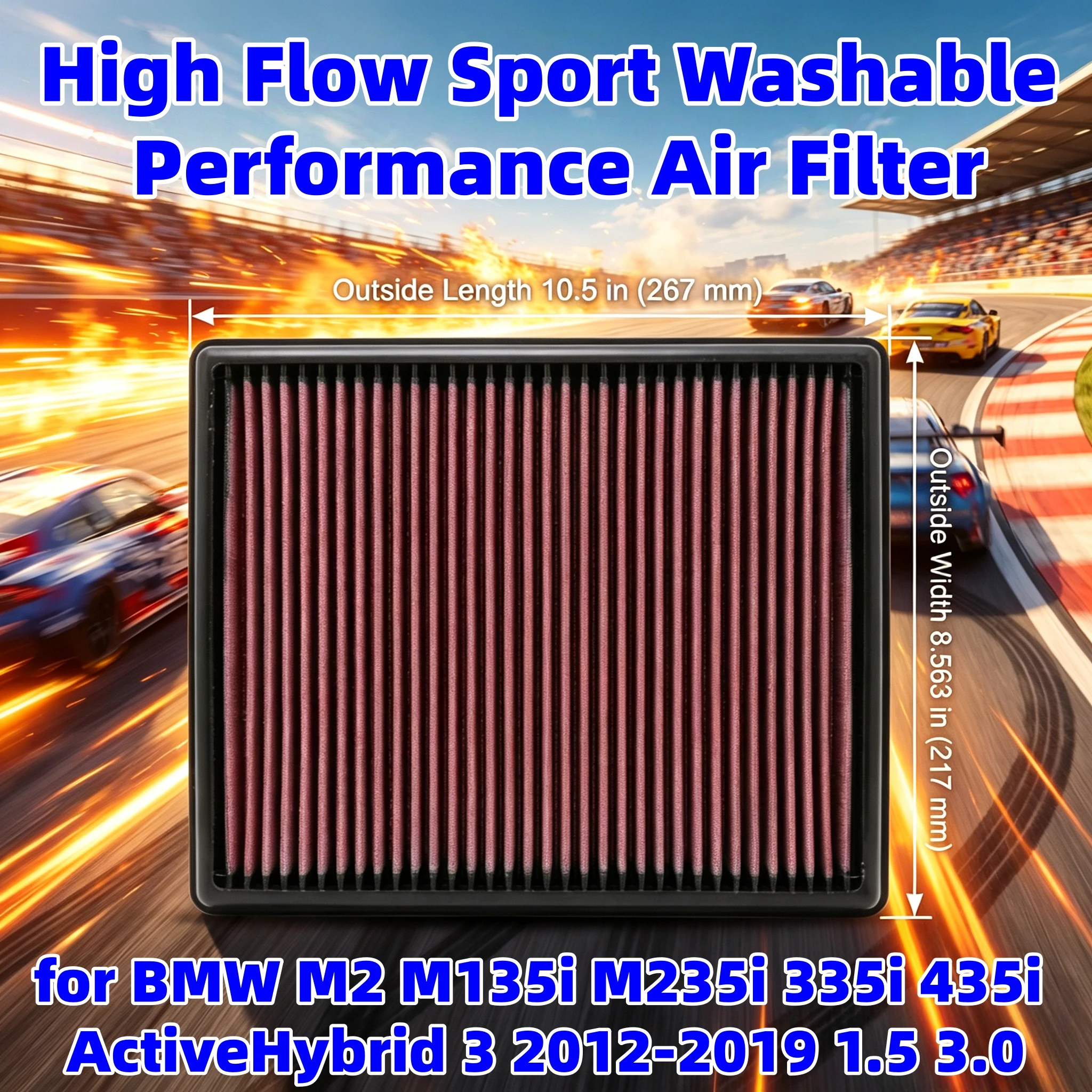 for BMW M2 M135i M235i 335i 435i ActiveHybrid 3 2012-2019 1.5 3.0 High Flow Washable Performance Air Filter 33-2997 13717602643
for BMW M2 M135i M235i 335i 435i ActiveHybrid 3 2012-2019 1.5 3.0 High Flow Washable Performance Air Filter 33-2997 13717602643