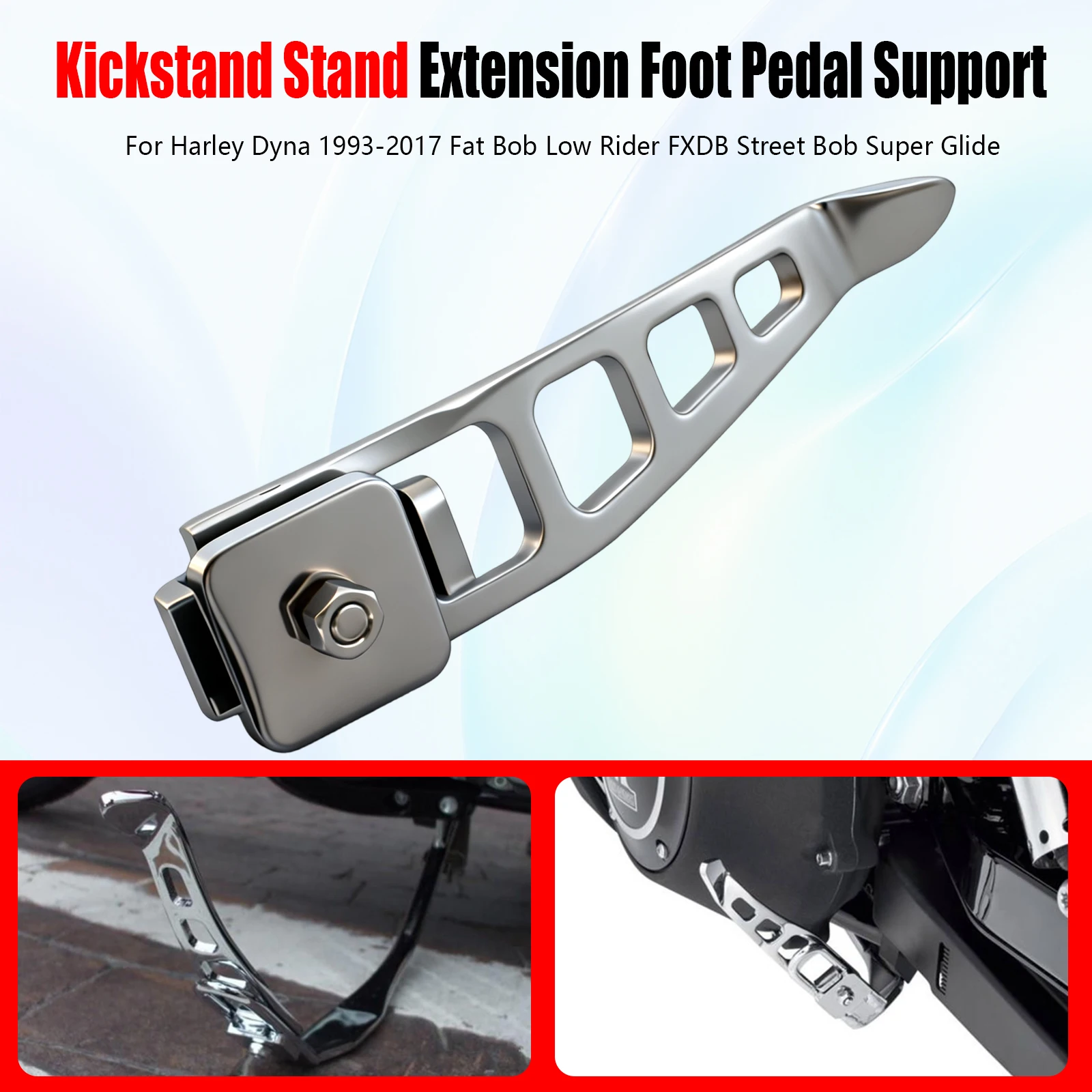 For Harley Dyna Fat Street Bob Low Rider FXDF FXDL 1993-2017 Motorcycle Stand Extension Kit Chrome Aluminum Kickstands
For Harley Dyna Fat Street Bob Low Rider FXDF FXDL 1993-2017 Motorcycle Stand Extension Kit Chrome Aluminum Kickstands