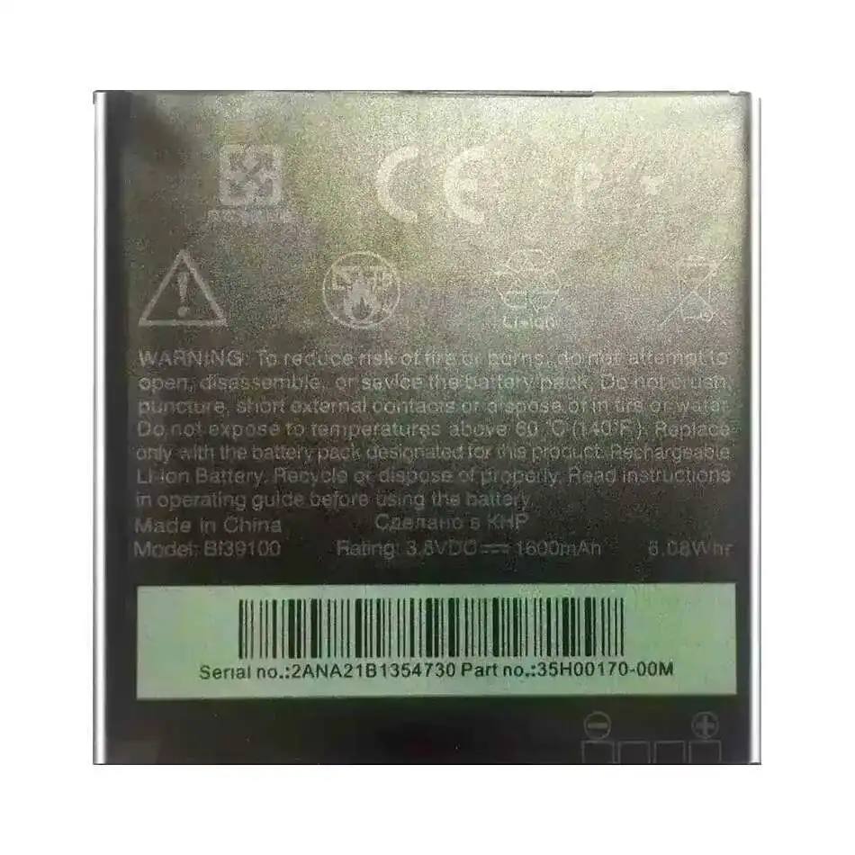 Аккумулятор мобильного телефона BI39100 1600 мАч для Htc Sensation XL X315E Titan X310E G21 G20 Rhyme S510b Bliss
Аккумулятор мобильного телефона BI39100 1600 мАч для Htc Sensation XL X315E Titan X310E G21 G20 Rhyme S510b Bliss