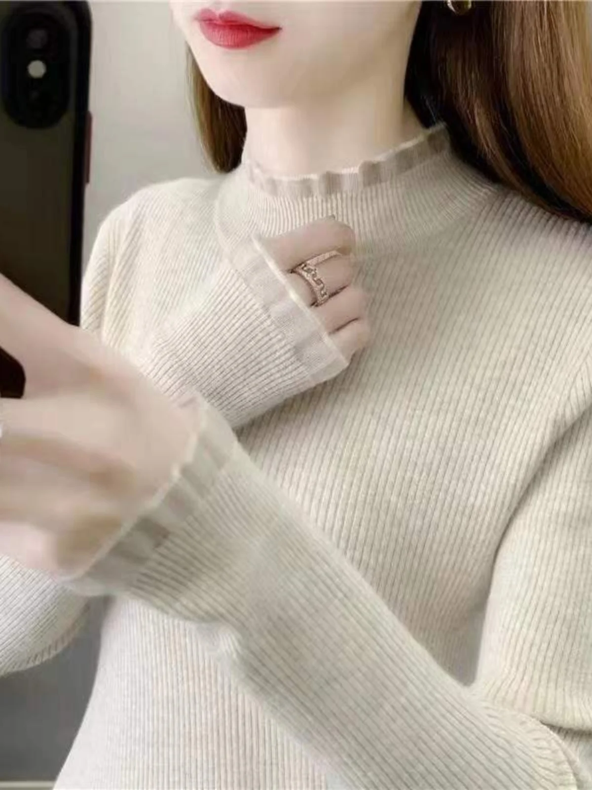 Slim Fit Woolen Sweater f High Collar Base Layer Knitted Women's Faion Commute Pure Color Long Sve round Ne Top
Slim Fit Woolen Sweater f High Collar Base Layer Knitted Women's Faion Commute Pure Color Long Sve round Ne Top