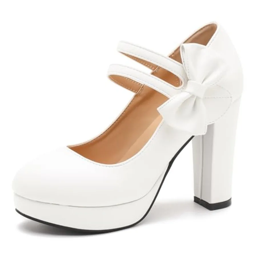 MAIERNISI JESSI Women's Platform Mary Jane Pumps with Bow, 3.4 Inch Block Heel Dress Shoes
MAIERNISI JESSI Women's Platform Mary Jane Pumps with Bow, 3.4 Inch Block Heel Dress Shoes