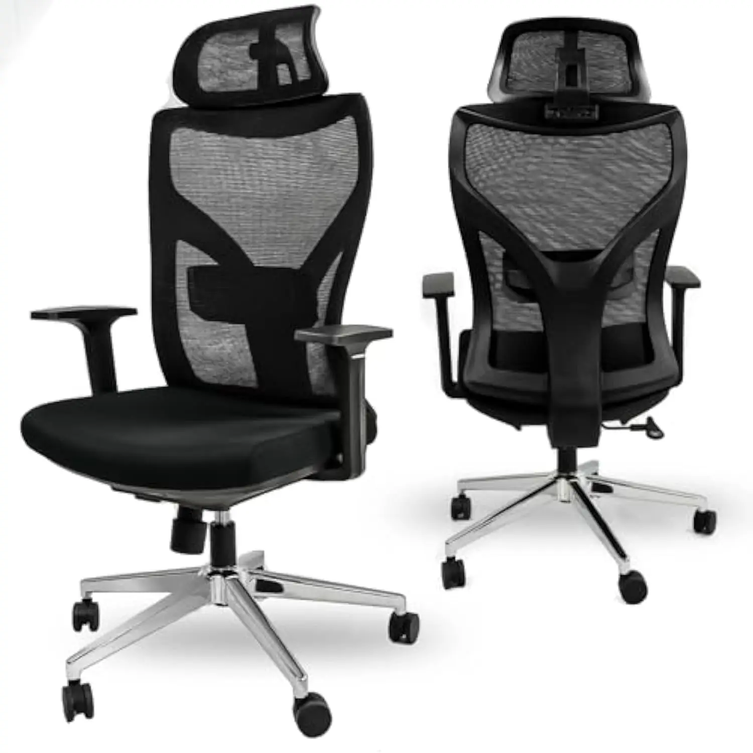 Ergonomic Office Chair for Big and Tall, Adjustable Headrest, 3D Armrest, Lumbar Support, Pu Wheels, Swivel, Tilt, Black
Ergonomic Office Chair for Big and Tall, Adjustable Headrest, 3D Armrest, Lumbar Support, Pu Wheels, Swivel, Tilt, Black
