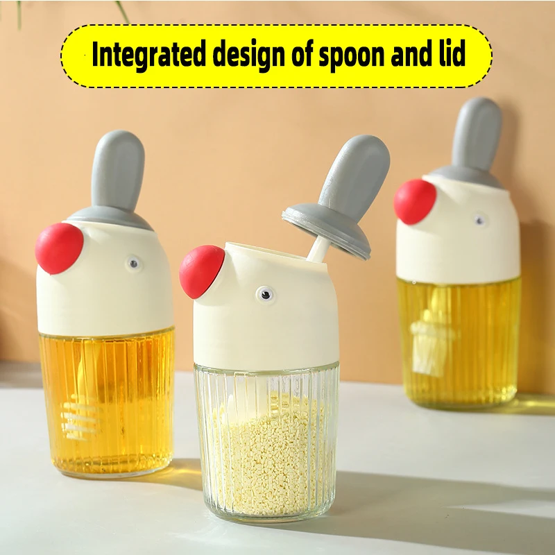 Spoon lid integrated seasoning bottle 280ml salt tank, oil brush, honey stick seasoning tank,Kitchen Seasoning Bottle Leak-proof
Spoon lid integrated seasoning bottle 280ml salt tank, oil brush, honey stick seasoning tank,Kitchen Seasoning Bottle Leak-proof