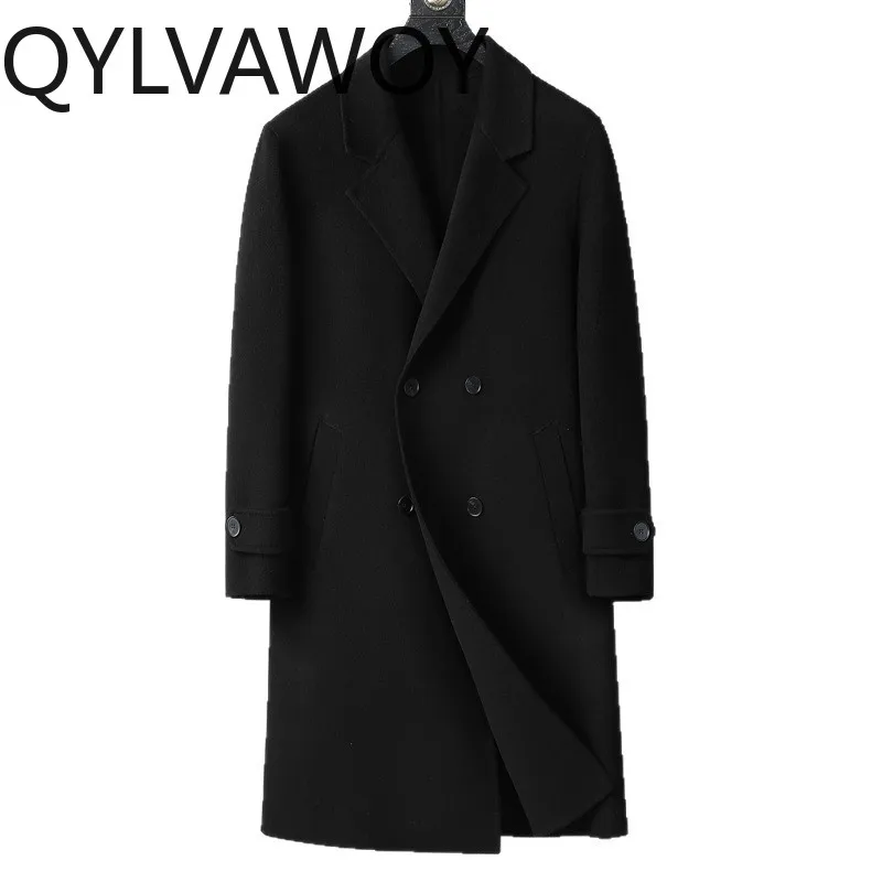 QYLVAWOY 100% Wool Coat Autumn Winter Coat Men Double-breasted Jackets Long Coats for Men Thicken Liner Пальто England Style
QYLVAWOY 100% Wool Coat Autumn Winter Coat Men Double-breasted Jackets Long Coats for Men Thicken Liner Пальто England Style