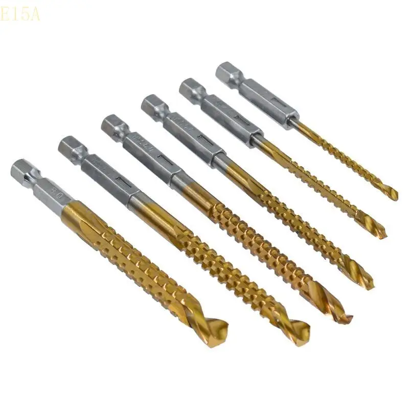 E15A 6Pcs Hexagonal Shank Drill Collection for Stable and Precise Cuts in Many Materials
E15A 6Pcs Hexagonal Shank Drill Collection for Stable and Precise Cuts in Many Materials