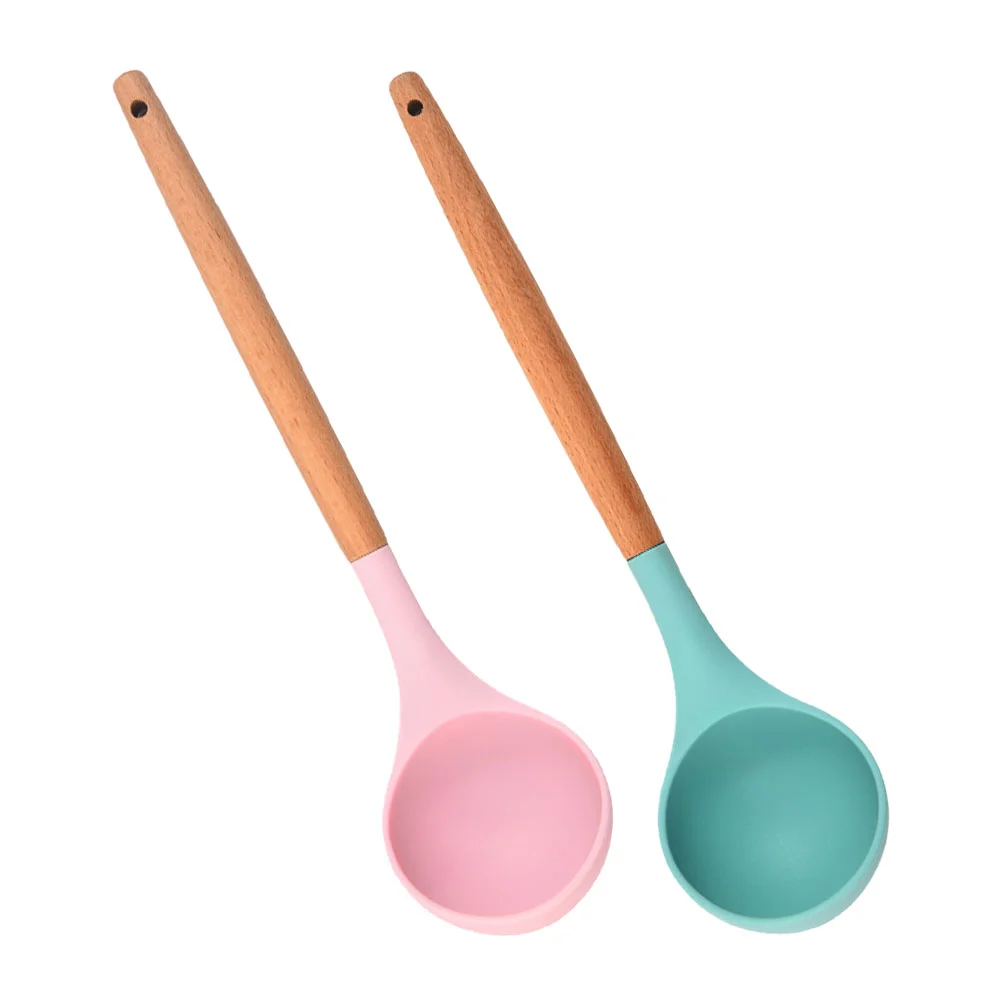 2 Pcs Silicone Spoon Kitchen Accessories Soup Spoons Home Dining Flatware Ladle Restaurant Cooking
2 Pcs Silicone Spoon Kitchen Accessories Soup Spoons Home Dining Flatware Ladle Restaurant Cooking