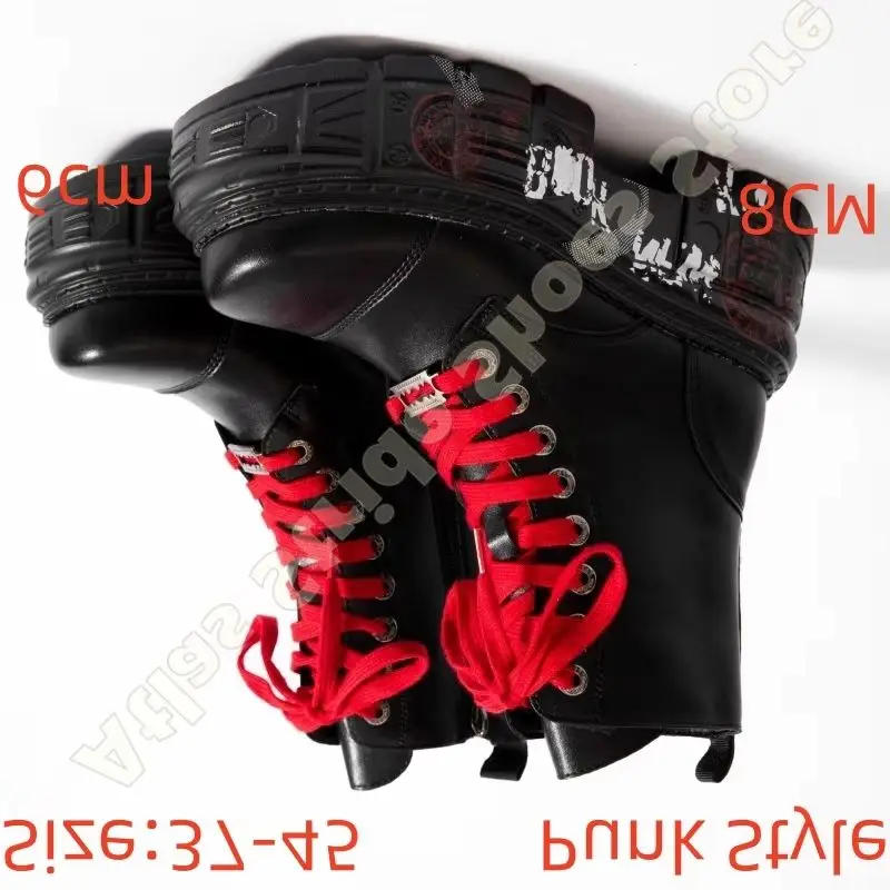 Gothic Punk Heavy Metal Platform Boots Lace Up Non Slip Comfortable Cushioned Waterproof Chunky Heel Streetwear Edgy Casual Shoe
Gothic Punk Heavy Metal Platform Boots Lace Up Non Slip Comfortable Cushioned Waterproof Chunky Heel Streetwear Edgy Casual Shoe