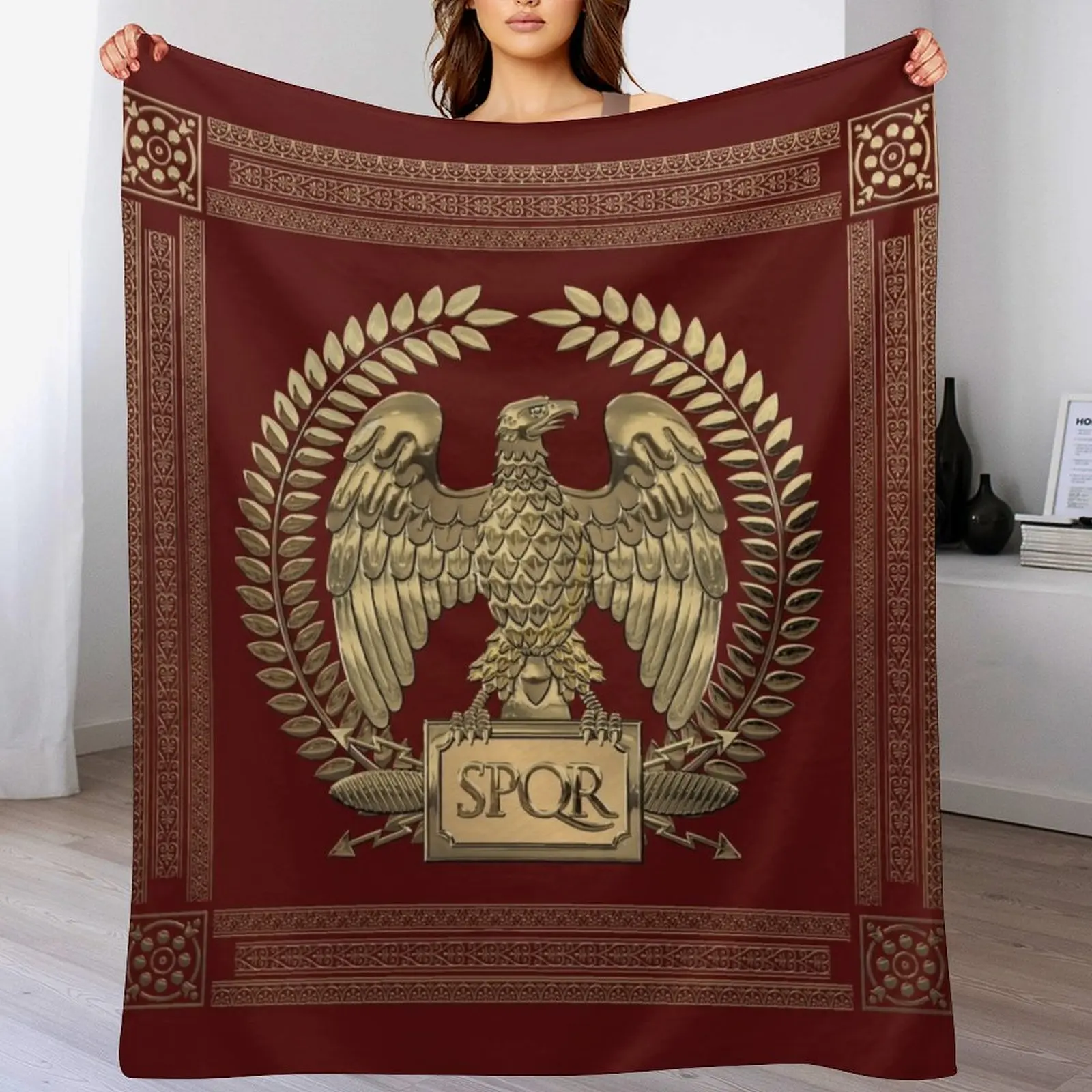 Roman Empire - Gold Imperial Eagle over Red Velvet Throw Blanket warm winter Softest For Baby Blankets
Roman Empire - Gold Imperial Eagle over Red Velvet Throw Blanket warm winter Softest For Baby Blankets