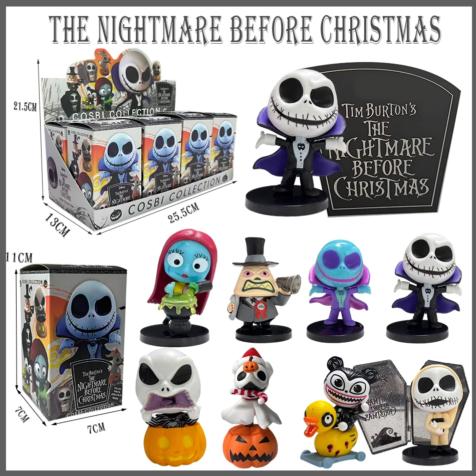 8pcs The Nightmare Before Christmas Blind Box Figures Jack Sally Cosbi Collectible Figurine Dolls Holiday Christma/birthday Gift
8pcs The Nightmare Before Christmas Blind Box Figures Jack Sally Cosbi Collectible Figurine Dolls Holiday Christma/birthday Gift