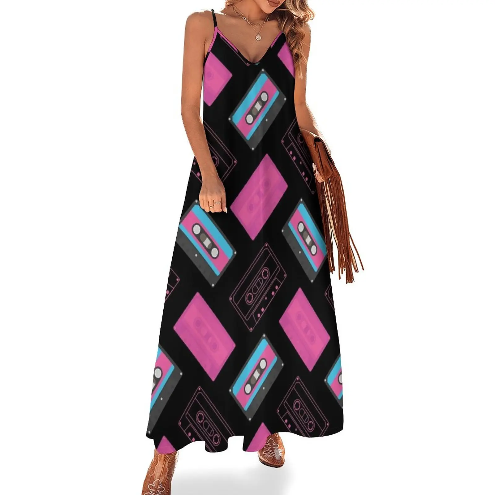 Cassette mixed pattern (black) Sleeveless Dress evening dress ladies Evening gown women formal occasion dresses
Cassette mixed pattern (black) Sleeveless Dress evening dress ladies Evening gown women formal occasion dresses