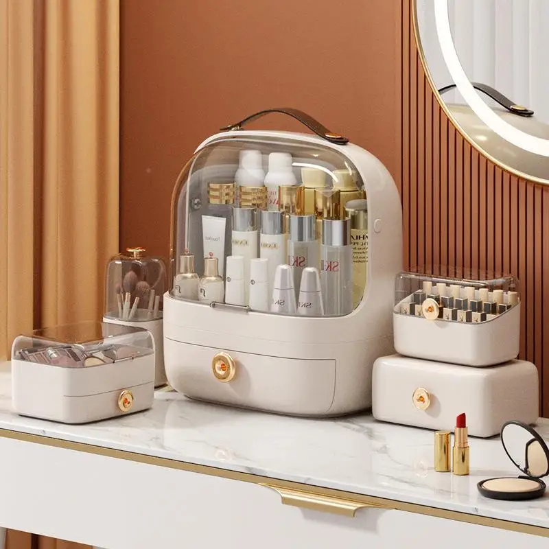 Red Luxury Cosmetic Storage Box Dustproof Desktop Organizer Makeup Desk Net Hole Box Skin Care Product Holder Rack Plastic Ma...
Red Luxury Cosmetic Storage Box Dustproof Desktop Organizer Makeup Desk Net Hole Box Skin Care Product Holder Rack Plastic Ma...