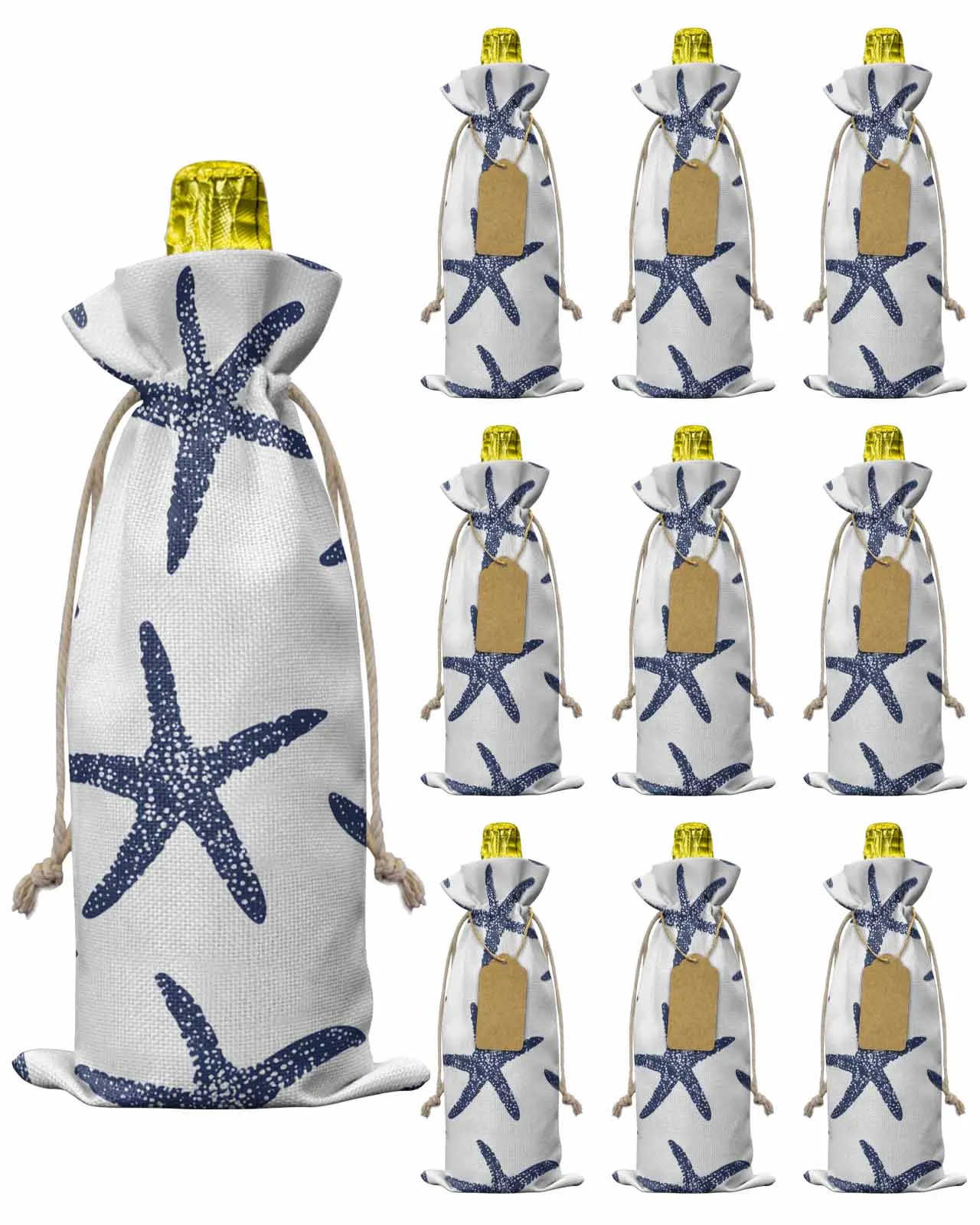 10pcs Wine Bottle Covers Minimalist Ocean Starfish Wine Holder Carrier Packaging Bag Wedding Party Decor Gift
10pcs Wine Bottle Covers Minimalist Ocean Starfish Wine Holder Carrier Packaging Bag Wedding Party Decor Gift