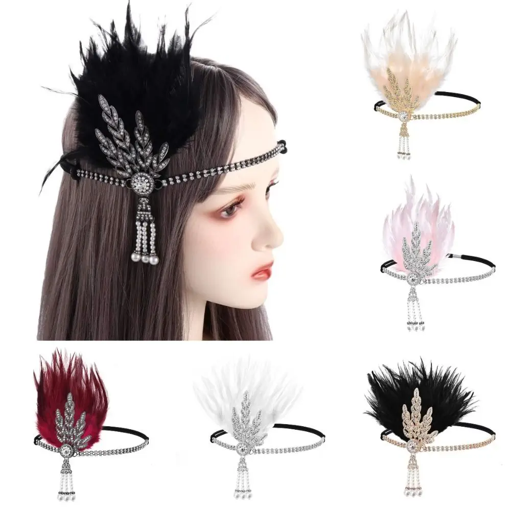 Diamond Feather Gatsby Cosplay Dress Rhinestone Beaded Vintage Design Korean Style Headband Black Sequin Sequin Hair Headband
Diamond Feather Gatsby Cosplay Dress Rhinestone Beaded Vintage Design Korean Style Headband Black Sequin Sequin Hair Headband