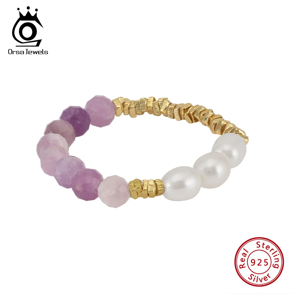 ORSA JEWELS Trendy Round Purple Mica Finger Ring with Pearl Engagement Charming Wedding Bands Fashion 14K Gold Jewelry MPR03
ORSA JEWELS Trendy Round Purple Mica Finger Ring with Pearl Engagement Charming Wedding Bands Fashion 14K Gold Jewelry MPR03