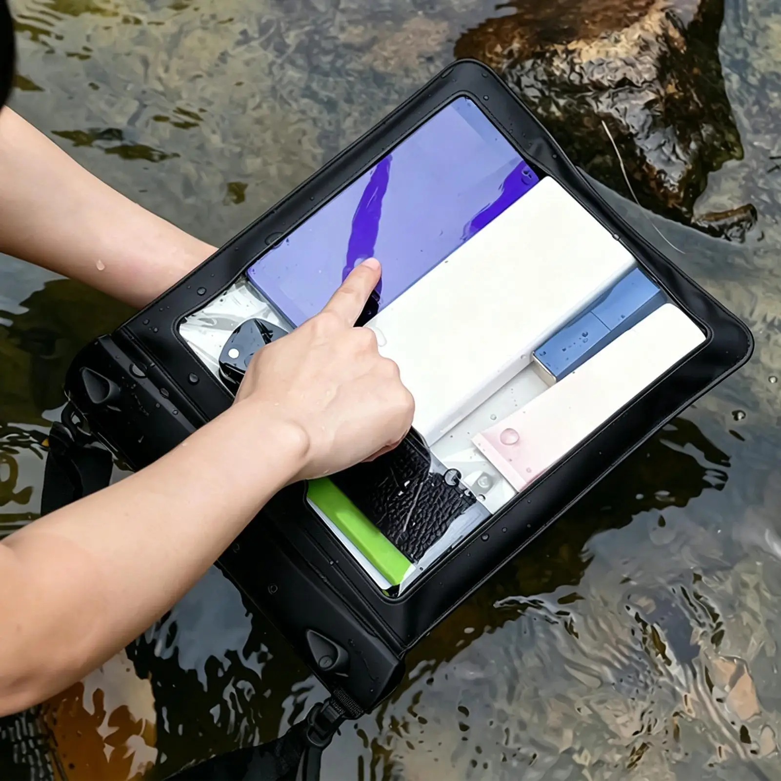 Cell Phone Waterproof Pouch Touchscreen Large Shoulder Bag Underwater Phone Bag For Cruise Travel Pool Rafting Diving Snorkeling
Cell Phone Waterproof Pouch Touchscreen Large Shoulder Bag Underwater Phone Bag For Cruise Travel Pool Rafting Diving Snorkeling