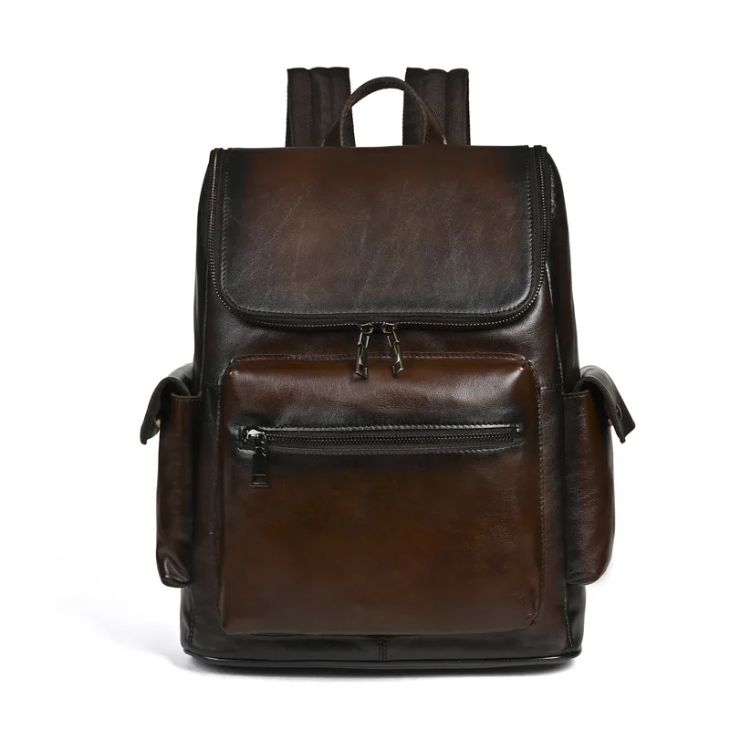 Men's Vintage Top Grain Leather Backpack, Large Capacity Travel Laptop Bag Casual Durable Daypack for Work and Outdoor
Men's Vintage Top Grain Leather Backpack, Large Capacity Travel Laptop Bag Casual Durable Daypack for Work and Outdoor
