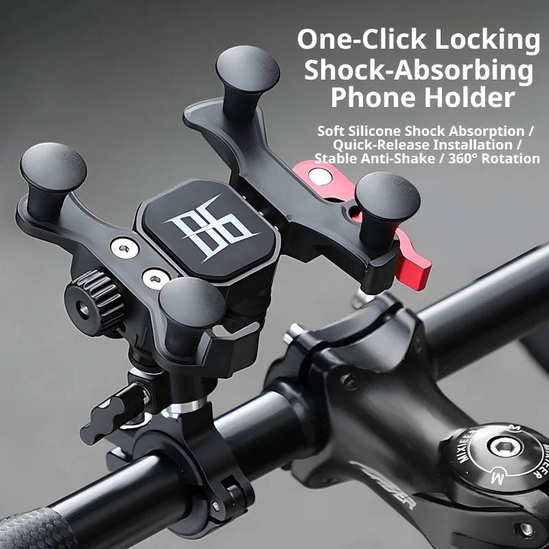 Aluminum shock-absorbing phone holder suitable for motorcycles, bicycles, and scooters, capable of 360 ° rotation
Aluminum shock-absorbing phone holder suitable for motorcycles, bicycles, and scooters, capable of 360 ° rotation