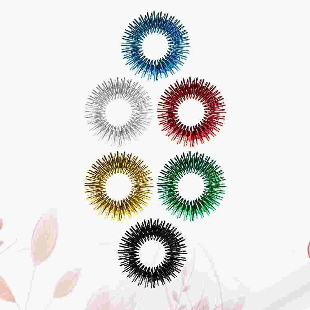 6Pcs Finger Massage Rings Finger Acupressure Ring Hand Fidget Toy Stress Reducer (Red, Blue, Green, Golden, Silver, Black for
6Pcs Finger Massage Rings Finger Acupressure Ring Hand Fidget Toy Stress Reducer (Red, Blue, Green, Golden, Silver, Black for