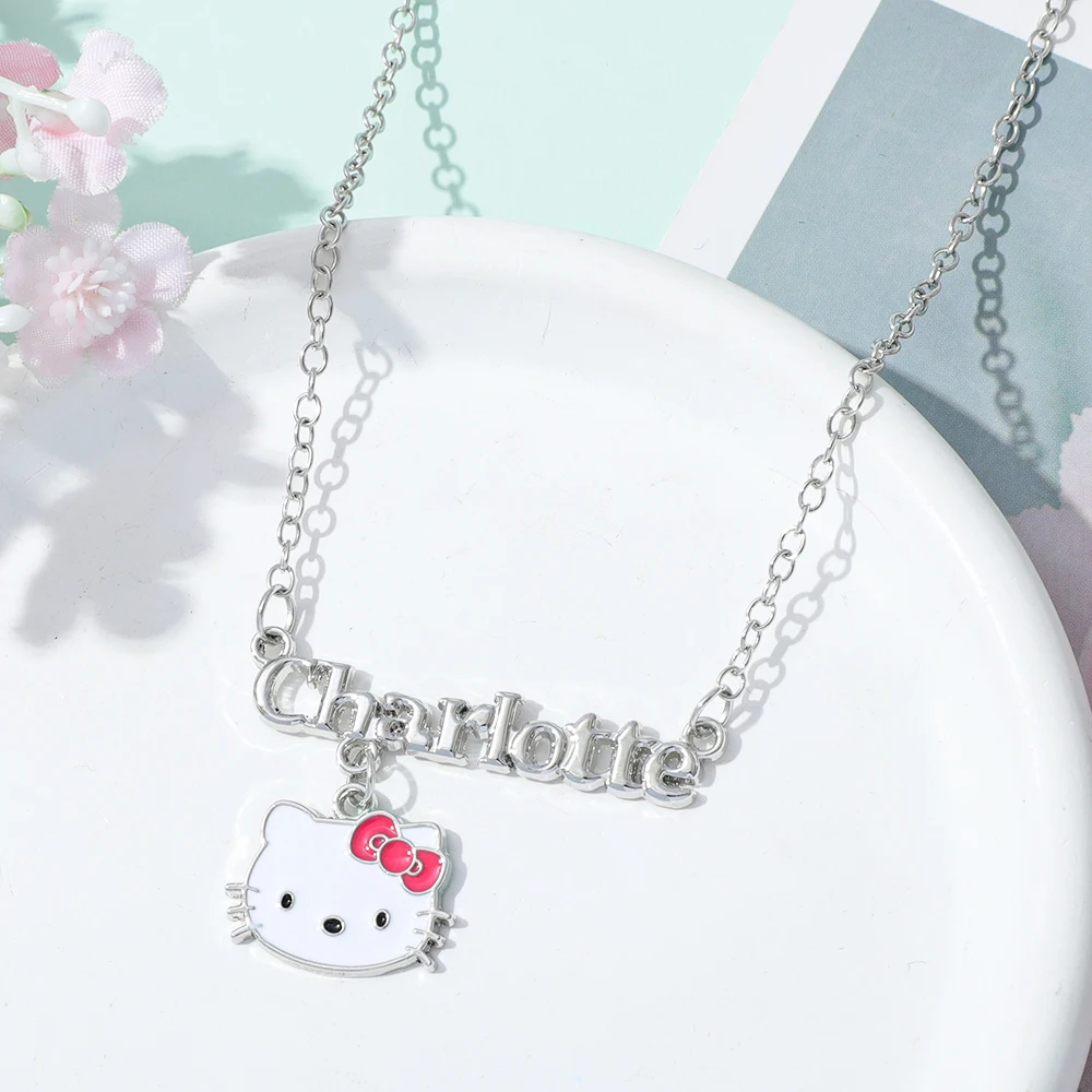Hello Kitty Letter Necklace Cartoon Charm Anime Figure Jewelry Creative Exquisite Birthday Pendant Accessories Gift
Hello Kitty Letter Necklace Cartoon Charm Anime Figure Jewelry Creative Exquisite Birthday Pendant Accessories Gift