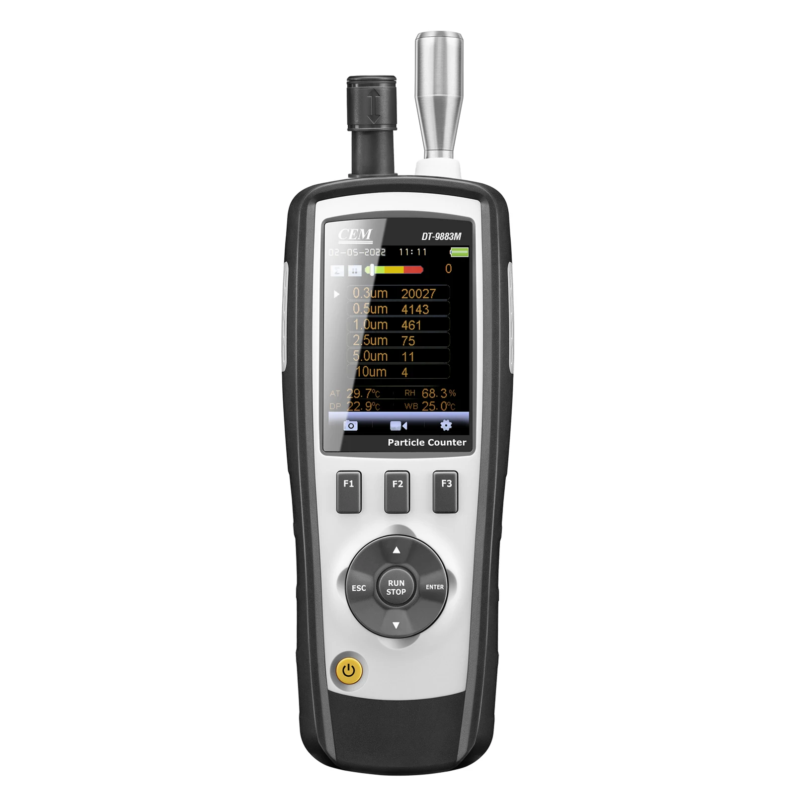 CEM DT-9883M 8-в-1 лазерный счетчик частиц PM2.5/10, HCHO, CO2, TVOC (0.3, 0.5, 1.0, 2.5, 5.0, 10 мкм) с каналом измерения массовой концентрации AA
CEM DT-9883M 8-в-1 лазерный счетчик частиц PM2.5/10, HCHO, CO2, TVOC (0.3, 0.5, 1.0, 2.5, 5.0, 10 мкм) с каналом измерения массовой концентрации AA