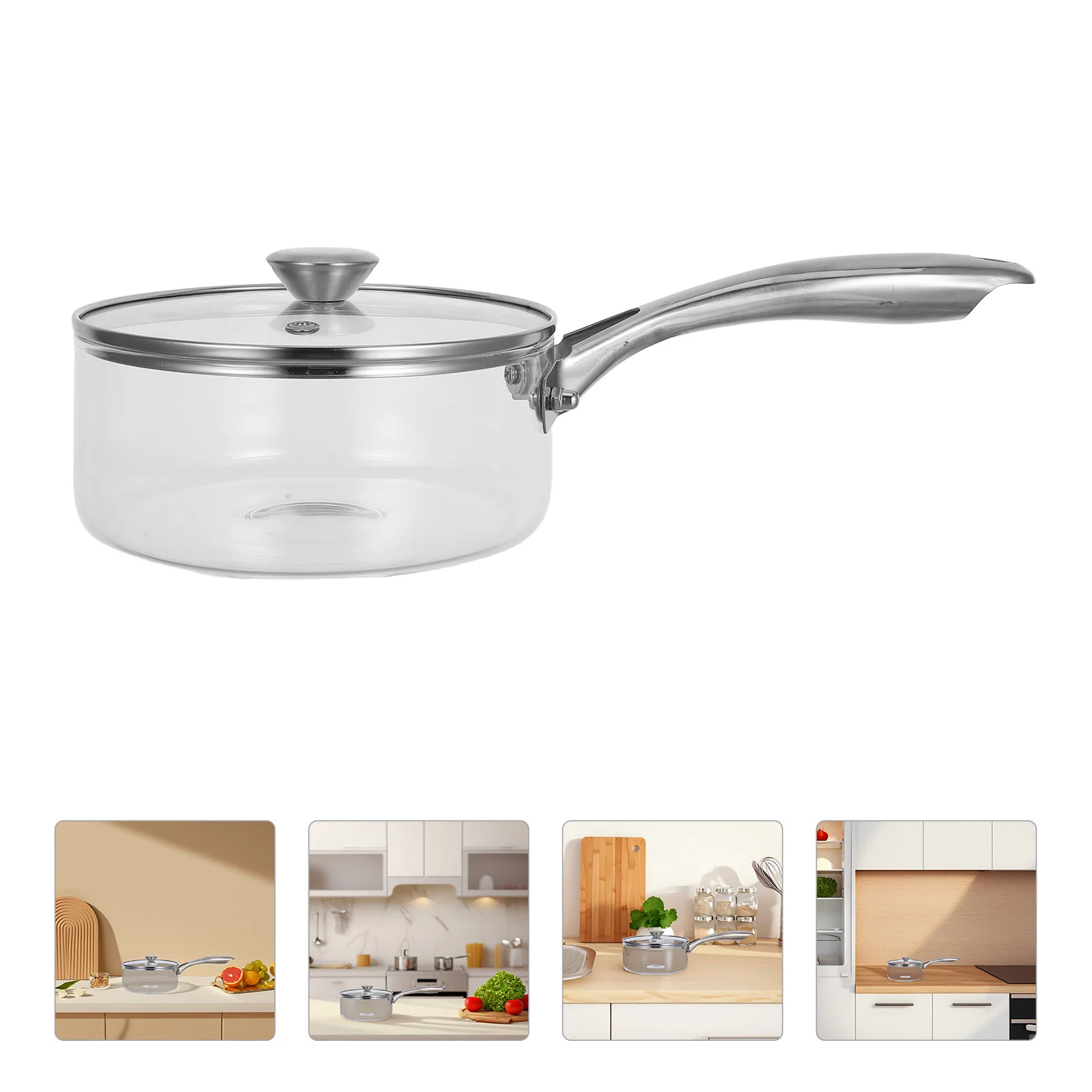 Кастрюля из боросиликатного стекла со стальной ручкой, эффективное распределение тепла, для приготовления супов и лапши на плите, маленькая кастрюля для готовки
Кастрюля из боросиликатного стекла со стальной ручкой, эффективное распределение тепла, для приготовления супов и лапши на плите, маленькая кастрюля для готовки