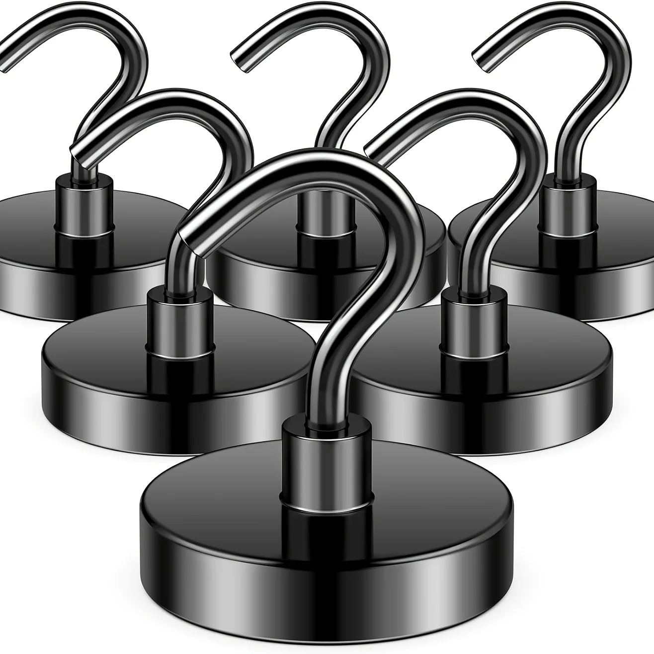 Magnetic Hooks, 80lbs Magnet Hooks Heavy Duty Rare Earth Magnetic Hooks for Hanging, Grade N52 Neodymium Magnet with Hooks
Magnetic Hooks, 80lbs Magnet Hooks Heavy Duty Rare Earth Magnetic Hooks for Hanging, Grade N52 Neodymium Magnet with Hooks