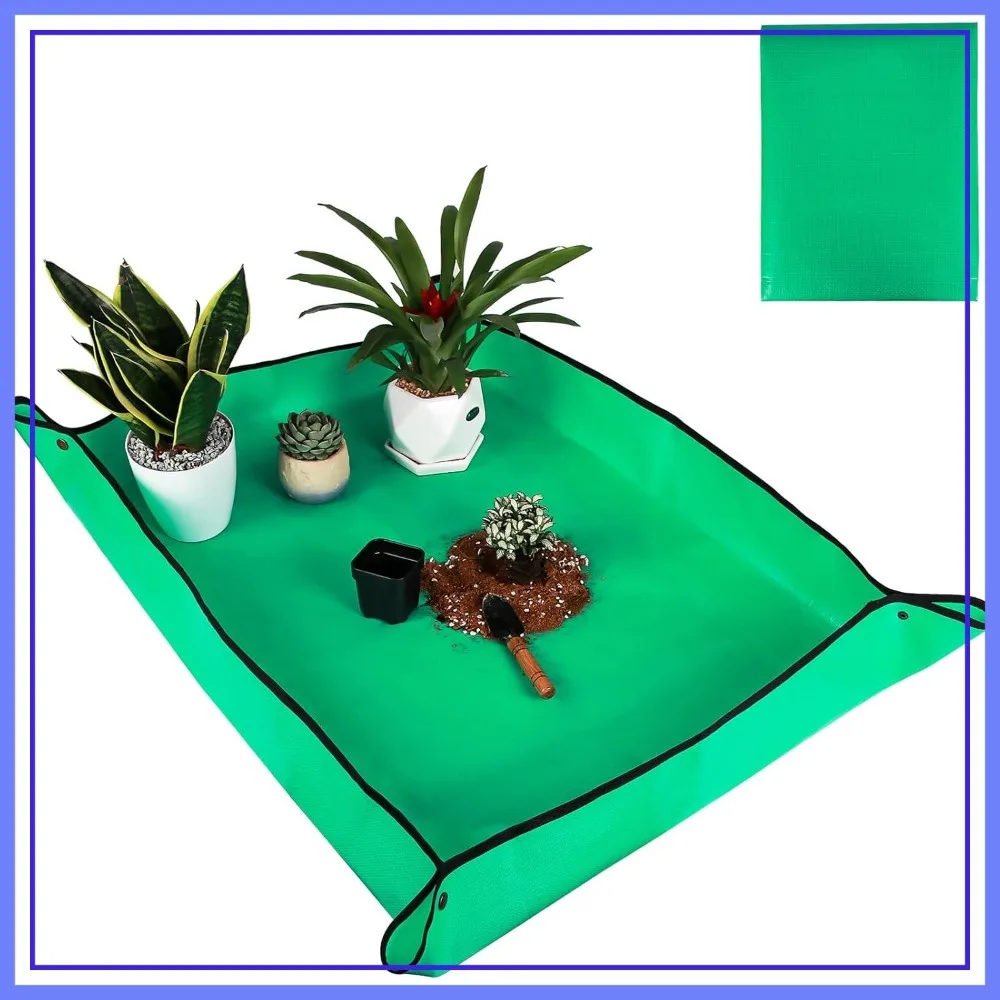 39.5" x 31.5" Waterproof Plant Repotting Mat, Thick Foldable Soil Mess Control Tray for Gardening
39.5" x 31.5" Waterproof Plant Repotting Mat, Thick Foldable Soil Mess Control Tray for Gardening