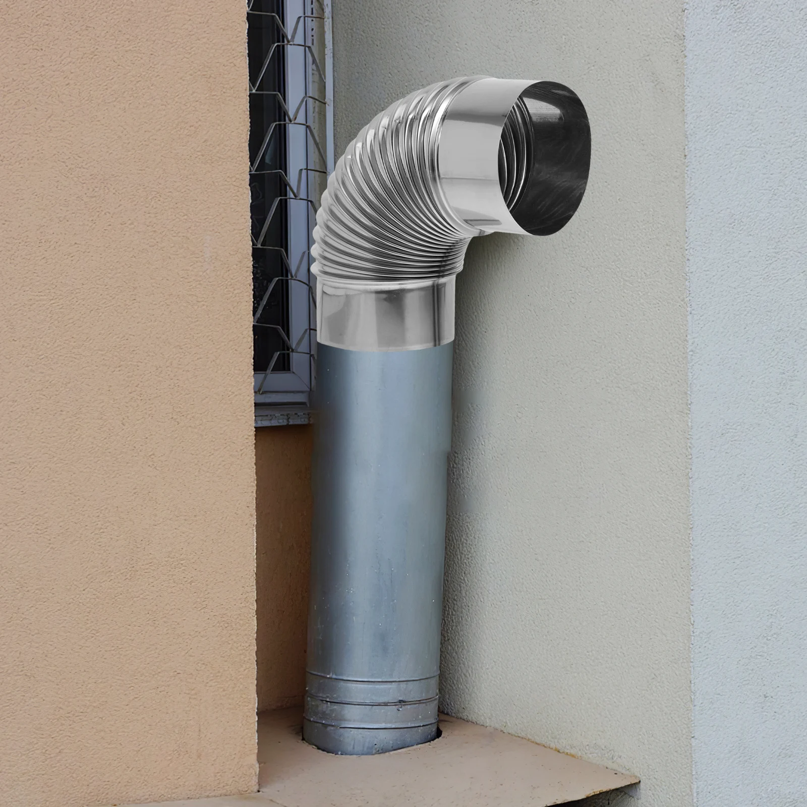 2pcs Stainless Steel Elbow Exhaust Pipes For Water Heater Range Hood, Corrugated Vent Hose, Indoor Chimney Flue, Kitchen Stove
2pcs Stainless Steel Elbow Exhaust Pipes For Water Heater Range Hood, Corrugated Vent Hose, Indoor Chimney Flue, Kitchen Stove