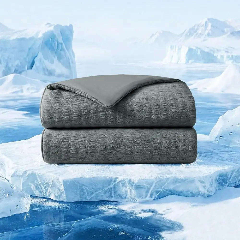 Seersucker Cooling Comorter King Size - Cooling Blanket,Quick Cooling Tech (Q-Max 0.45),Sot Skin-riendly abric & Reversible Desi
Seersucker Cooling Comorter King Size - Cooling Blanket,Quick Cooling Tech (Q-Max 0.45),Sot Skin-riendly abric & Reversible Desi