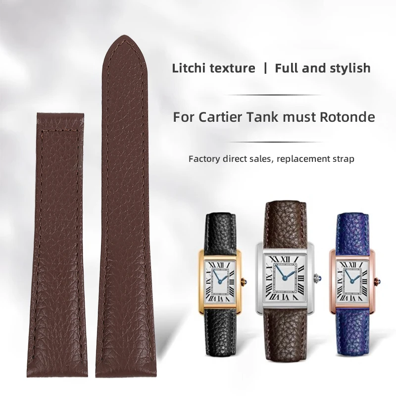 Ремешок из воловьей кожи с текстурой личи 17/18/20/22 мм для Cartier Tank, сменный ремешок Rotonde, складная пряжка, аксессуары для часов
Ремешок из воловьей кожи с текстурой личи 17/18/20/22 мм для Cartier Tank, сменный ремешок Rotonde, складная пряжка, аксессуары для часов