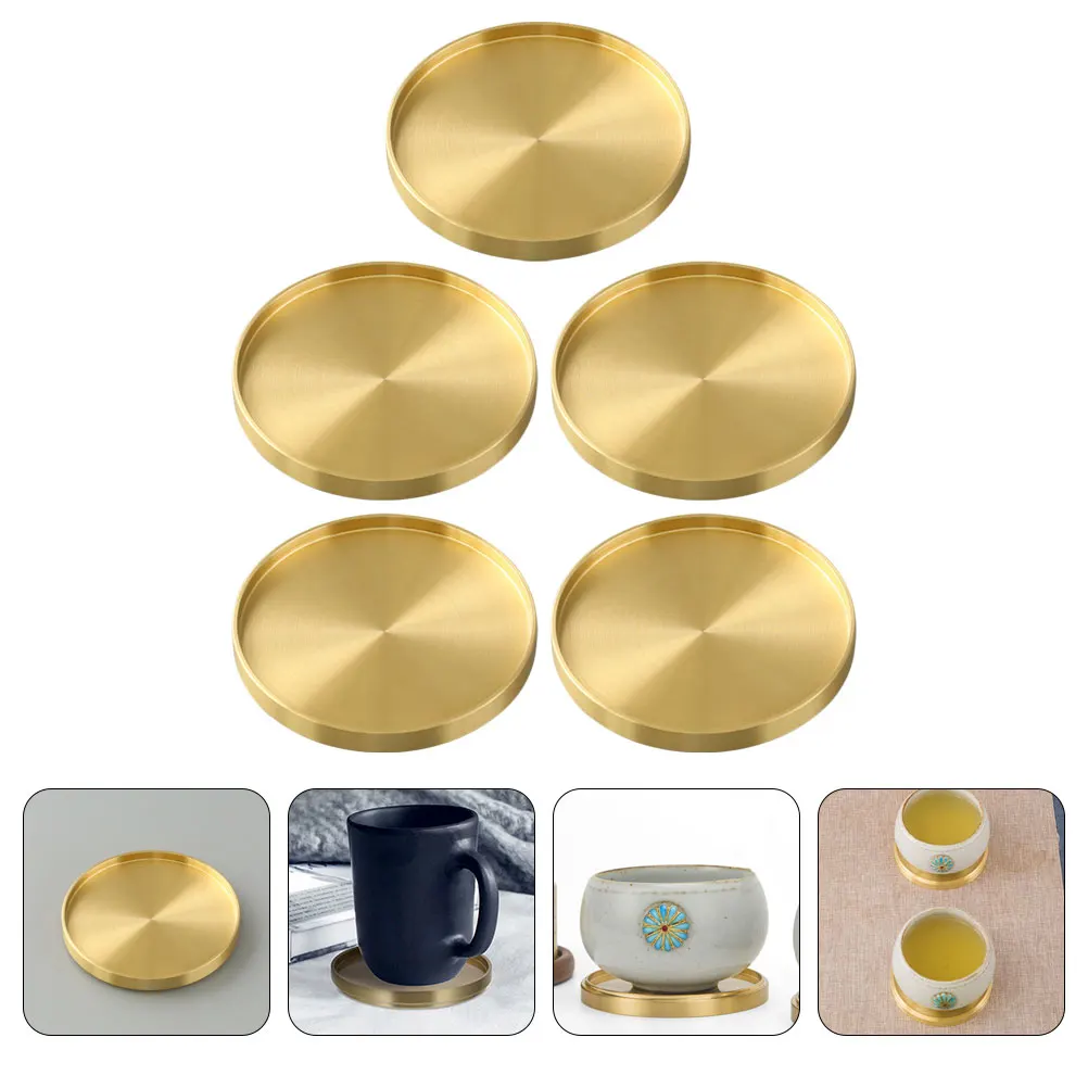5 Pcs Brass Coaster Copper Tea Holder for Table Drinks Modern Mug Pad Coffee Mat Easy Wash Long Use Home Textiles
5 Pcs Brass Coaster Copper Tea Holder for Table Drinks Modern Mug Pad Coffee Mat Easy Wash Long Use Home Textiles