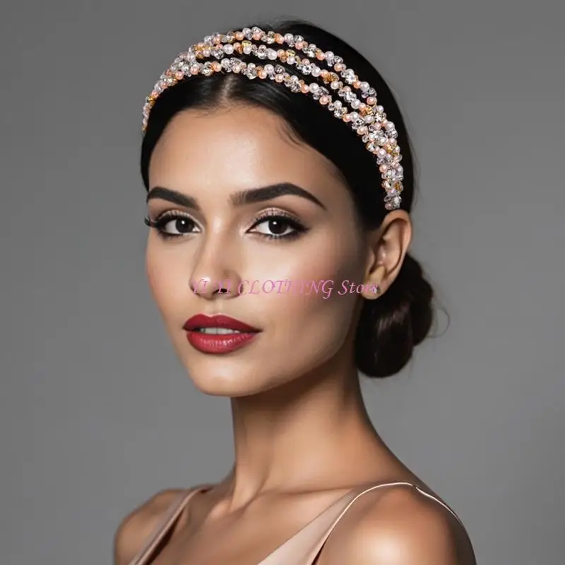N5KF Shimmering Imitation Pearls 3 Rows Hair Accessory Bridal Headbands for Women
N5KF Shimmering Imitation Pearls 3 Rows Hair Accessory Bridal Headbands for Women
