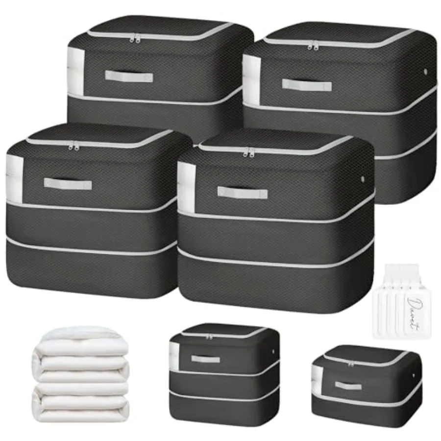 Comforter Storage Bag - 110L Large Capacity Blanket Storage Bags 2-Layer Ultra Space Saving Self Compression Organizer, Washabl
Comforter Storage Bag - 110L Large Capacity Blanket Storage Bags 2-Layer Ultra Space Saving Self Compression Organizer, Washabl