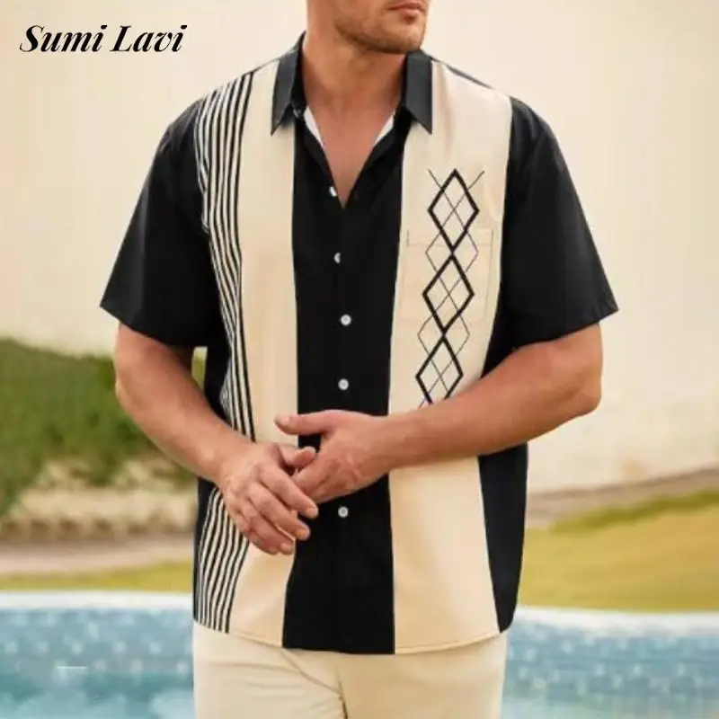 Streetwear Men's Clothing Summer Short Sleeve Button-up Casual Shirt For Men Vintage Graphic Printing Patchwork Shirt Cardigans
Streetwear Men's Clothing Summer Short Sleeve Button-up Casual Shirt For Men Vintage Graphic Printing Patchwork Shirt Cardigans