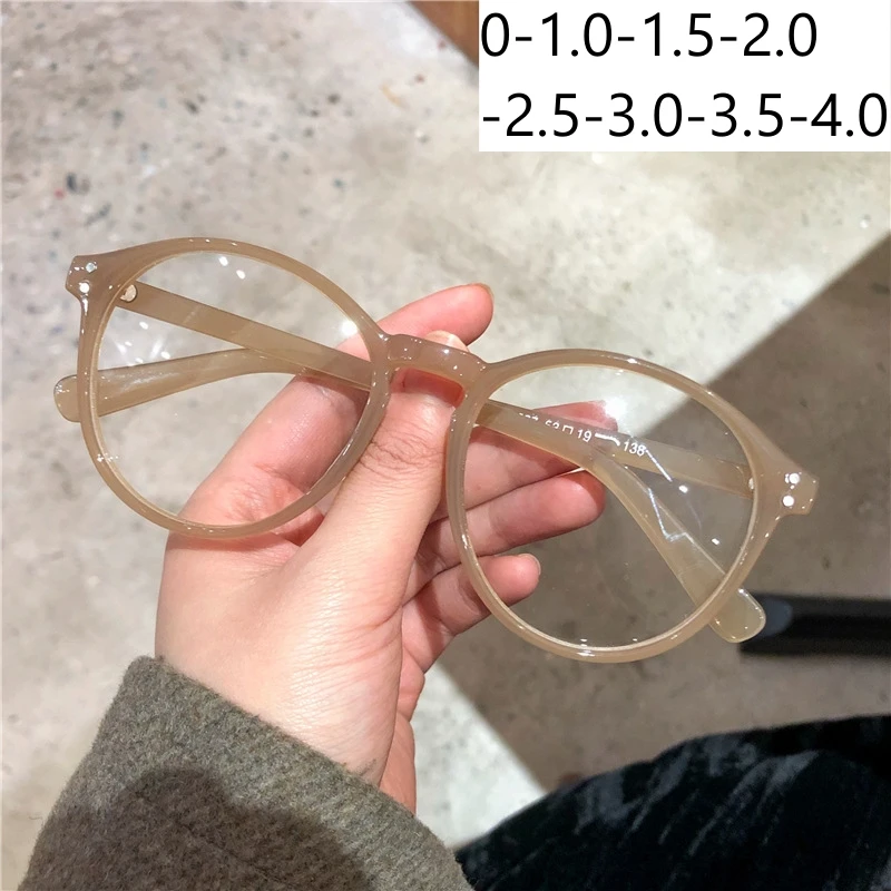 Anti-blue Light Myopia Glasses Men Women Vintage Minus Diopter Near Sight Eyewear Classic Round Frame Transparent Eyeglasses
Anti-blue Light Myopia Glasses Men Women Vintage Minus Diopter Near Sight Eyewear Classic Round Frame Transparent Eyeglasses