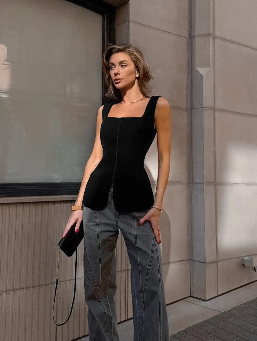 Drunk Sugar Women's Square Neck Sleeveless Tank Top 2026 Summer Elegant Commute Wear White Waist Cinched Unique Design Casual To
Drunk Sugar Women's Square Neck Sleeveless Tank Top 2026 Summer Elegant Commute Wear White Waist Cinched Unique Design Casual To