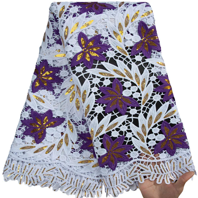 Two-Color African Guipure Cord Lace Fabric With Sequins 2023 High Quality Nigerian Lace Fabric For Bridal Wedding Dress S3329
Two-Color African Guipure Cord Lace Fabric With Sequins 2023 High Quality Nigerian Lace Fabric For Bridal Wedding Dress S3329