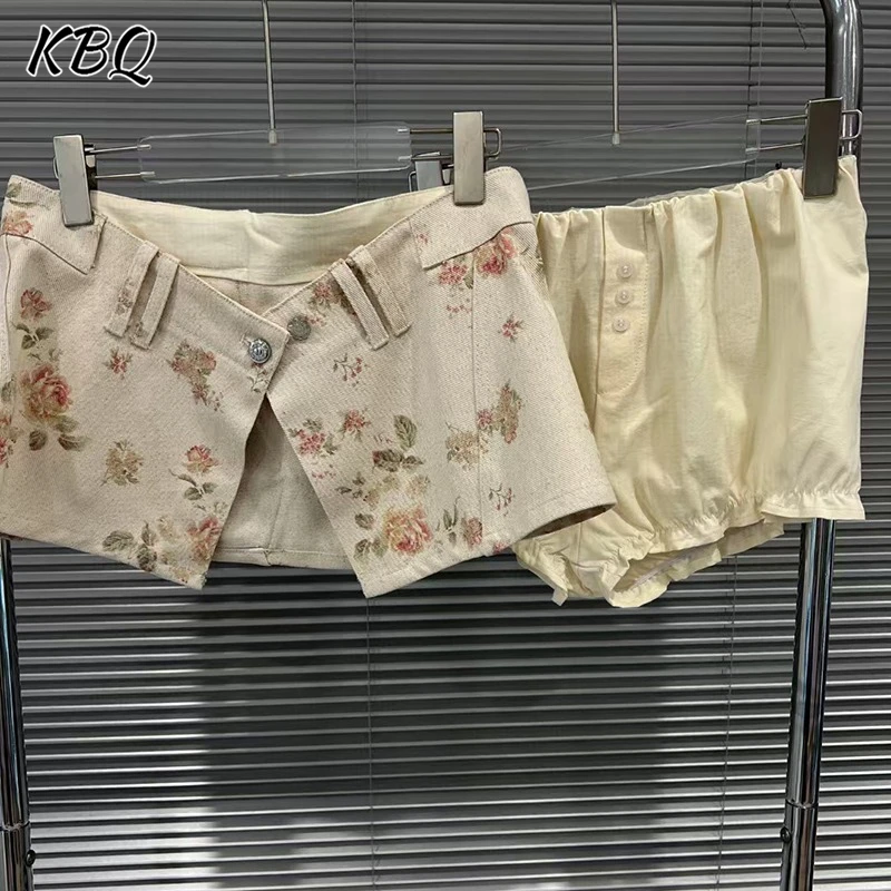 KBQ Floral Printing Slim Fit Mini Skirts For Women High Waist Spliced Button Summer Commute Short Skirt Female Fashion Style New
KBQ Floral Printing Slim Fit Mini Skirts For Women High Waist Spliced Button Summer Commute Short Skirt Female Fashion Style New