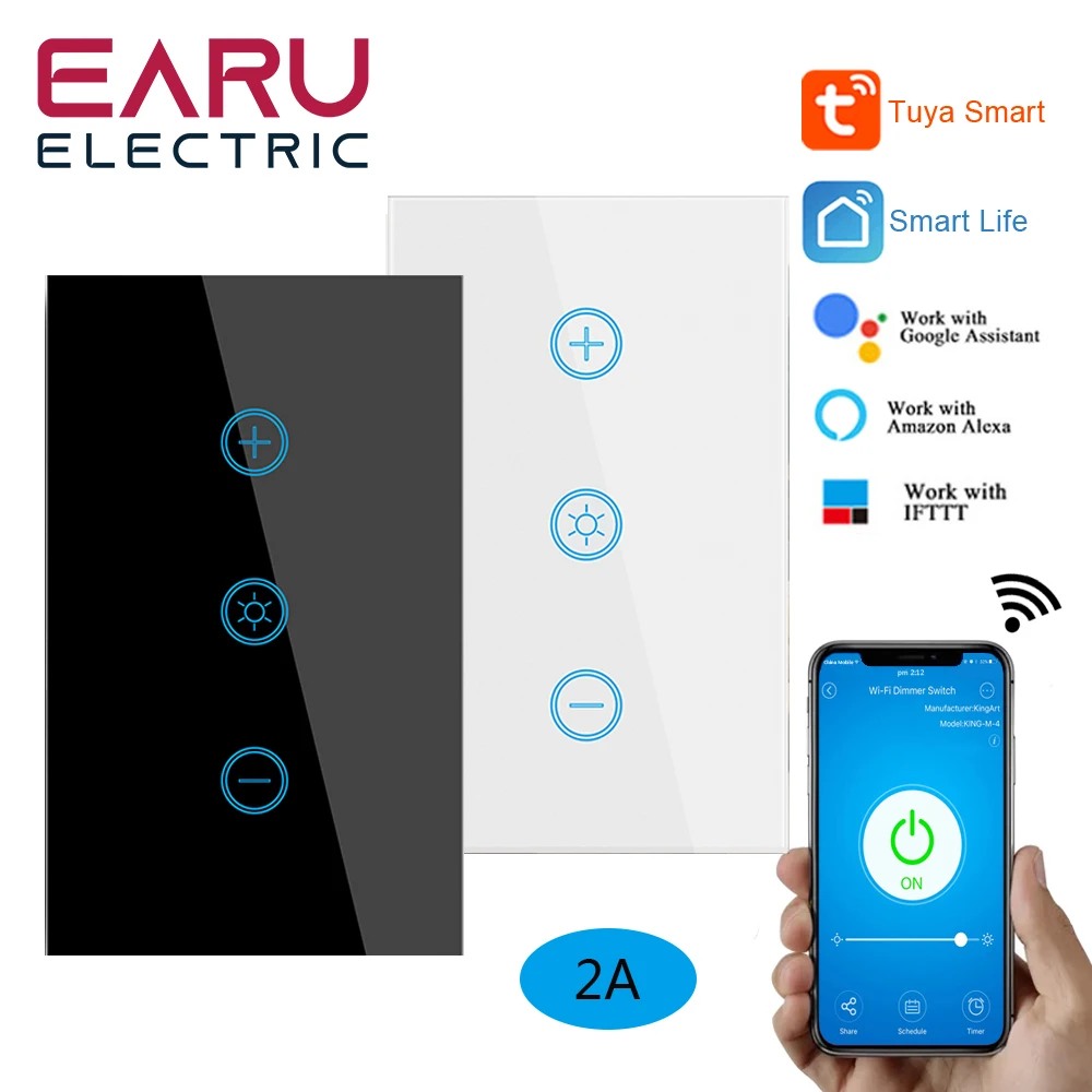 US WiFi Smart Glass Panel Wall Touch Switch Light Dimmer Switch Smart Life Tuya APP Remote Control for Alexa Google Home
US WiFi Smart Glass Panel Wall Touch Switch Light Dimmer Switch Smart Life Tuya APP Remote Control for Alexa Google Home