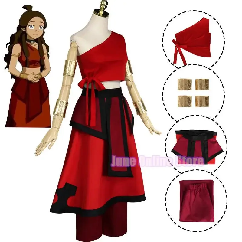 2025 New Anime Avatar The Last Airbender Katara Fire Nation Cosplay Costume Red Uniform Adult Women Halloween Carnival C
2025 New Anime Avatar The Last Airbender Katara Fire Nation Cosplay Costume Red Uniform Adult Women Halloween Carnival C