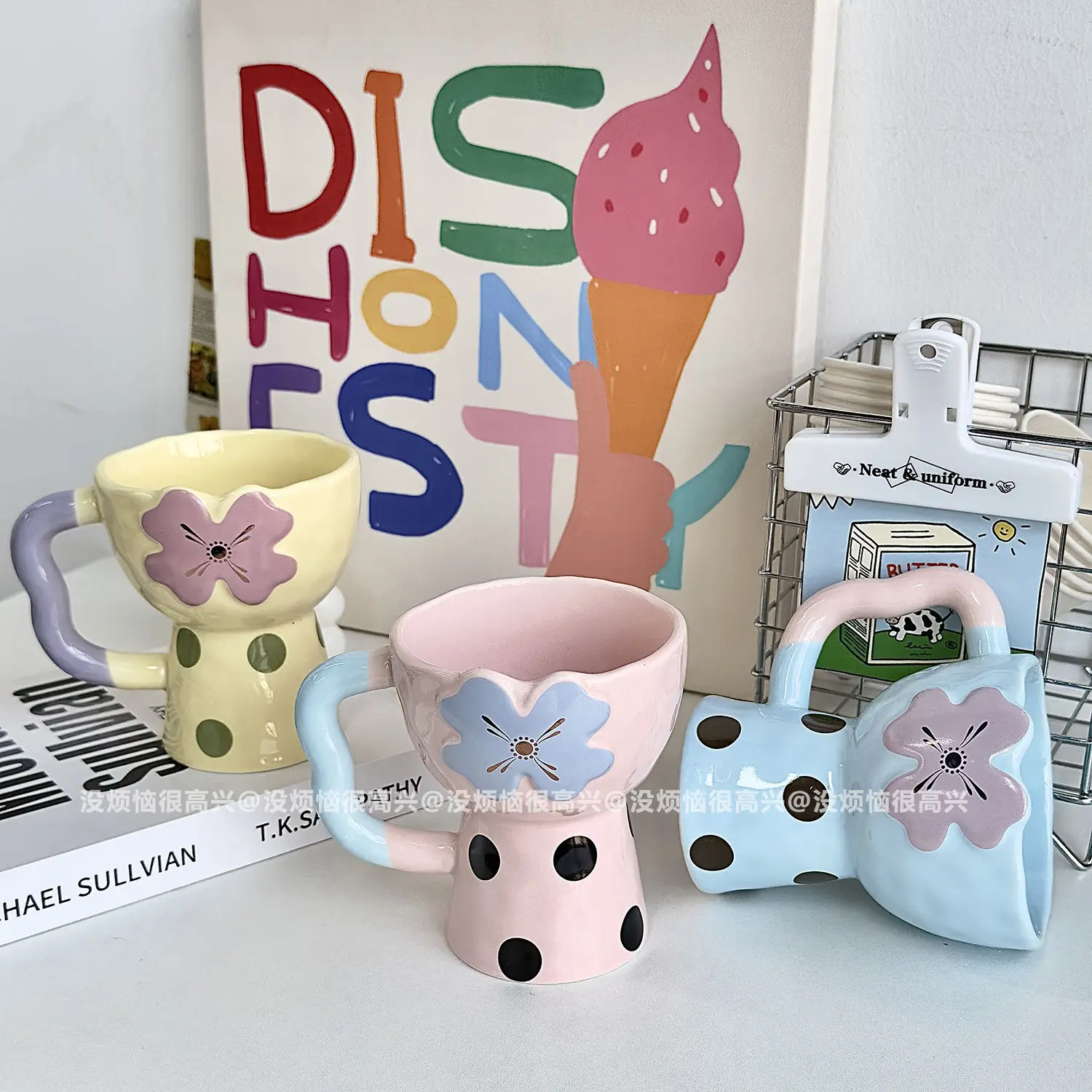Korean Style Polka Dot Bow Mug Cute Flower Patten Ceramic Bowl Ins Girl Ice Cream Dessert Cup Home Kitchen Decor Gift
Korean Style Polka Dot Bow Mug Cute Flower Patten Ceramic Bowl Ins Girl Ice Cream Dessert Cup Home Kitchen Decor Gift