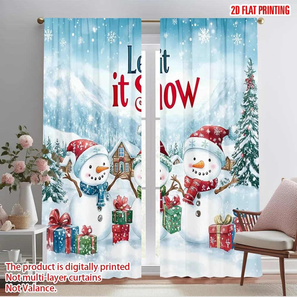 2pcs,2D plane printing Creative Curtains Winter snow scene and snowman (2) Versatile Polyester Fabric (without rod) Home Decor
2pcs,2D plane printing Creative Curtains Winter snow scene and snowman (2) Versatile Polyester Fabric (without rod) Home Decor