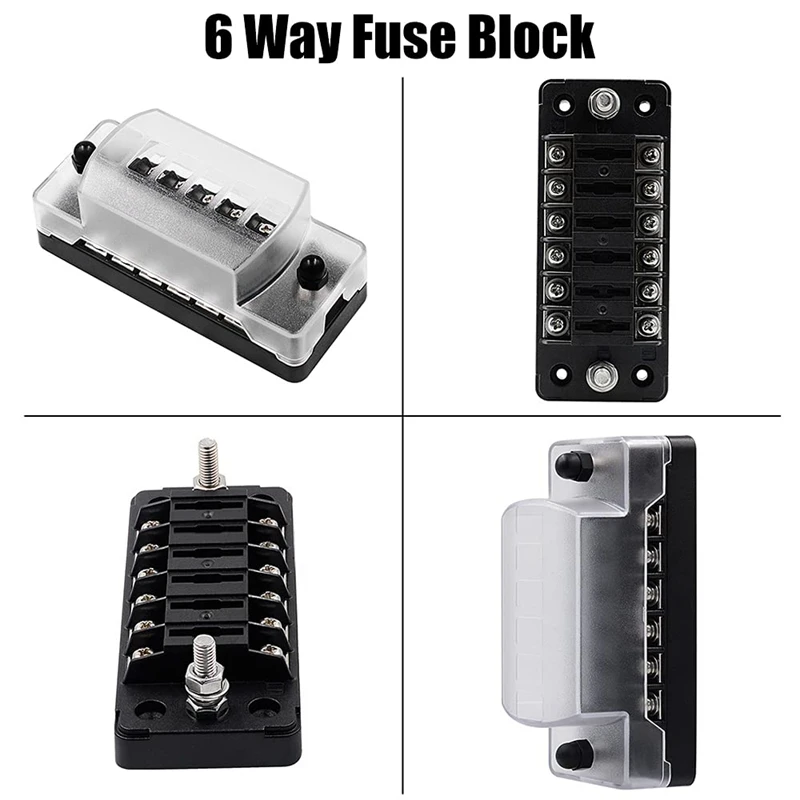 B0a-t6 Way Fuse Block Blade Fuse Box with Negative Bus - ATC/ATO for Boat Yacht Vehicle Auto RV Car Trailer Truck
B0a-t6 Way Fuse Block Blade Fuse Box with Negative Bus - ATC/ATO for Boat Yacht Vehicle Auto RV Car Trailer Truck