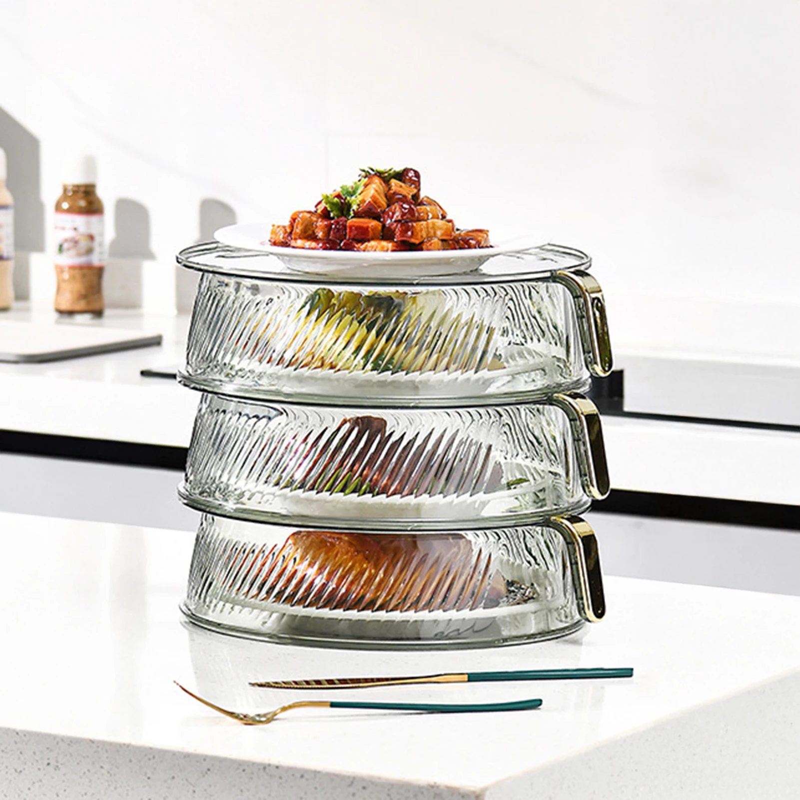 3 Layers Stackable Leftovers Covers Transparent Food Storage Container Space-saving Insulated PET Storage Rack Kitchen Supplies
3 Layers Stackable Leftovers Covers Transparent Food Storage Container Space-saving Insulated PET Storage Rack Kitchen Supplies