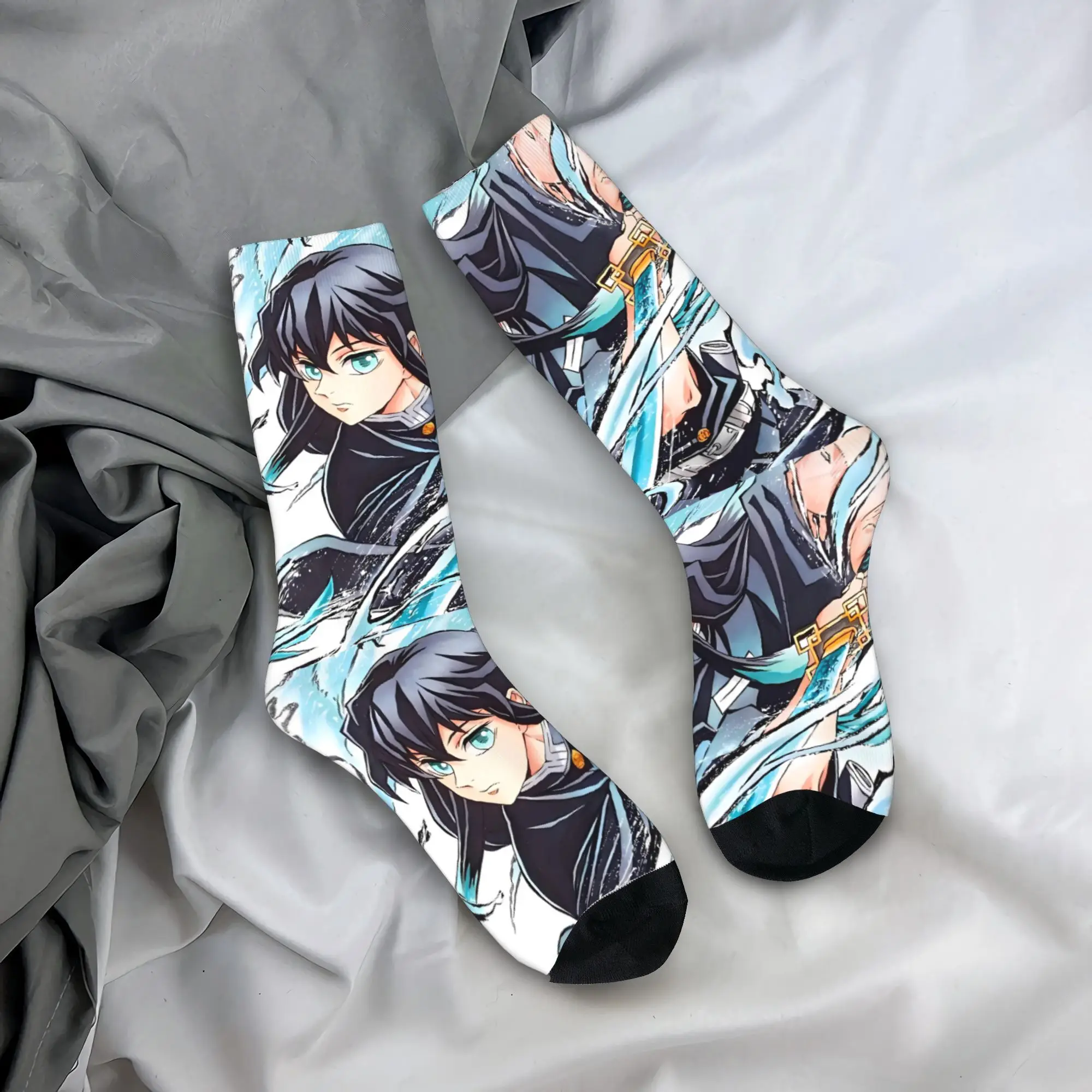 Мужские носки Muichiro Tokito, чулки, осенние мягкие дышащие носки в стиле ретро, нескользящие носки для скалолазания с принтом 
Мужские носки Muichiro Tokito, чулки, осенние мягкие дышащие носки в стиле ретро, нескользящие носки для скалолазания с принтом